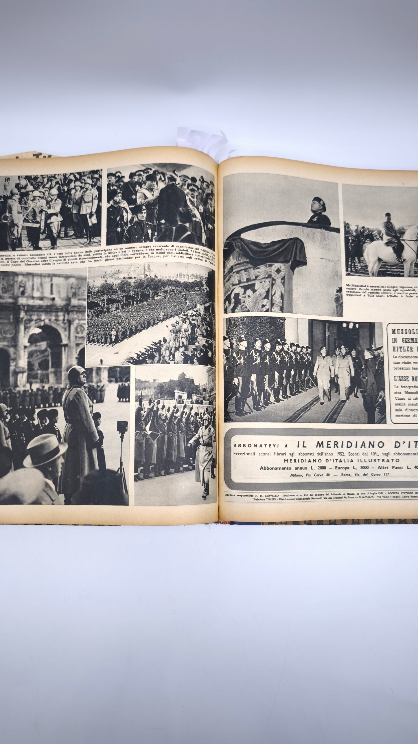 87819 Meridiano d'Italia, Storia dal 1915 al 1945 (raccolta riviste primi del '900)