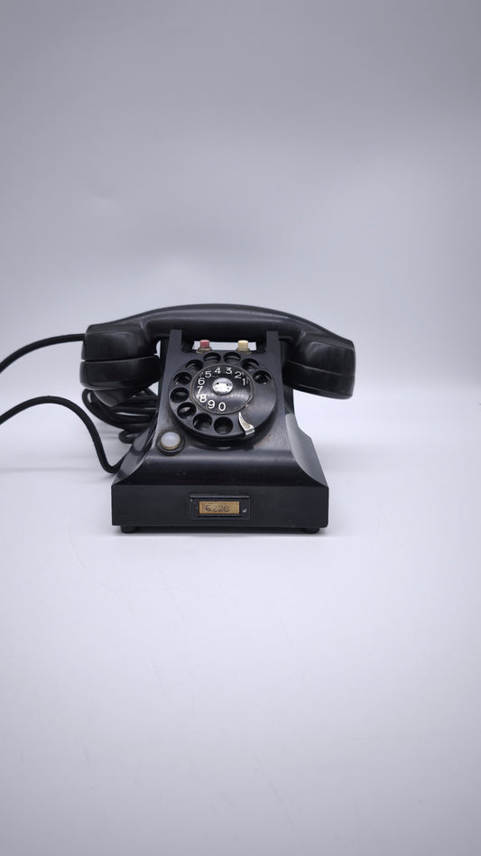 89070 Telefono vintage Fatme nero in bachelite, anni '40-'50