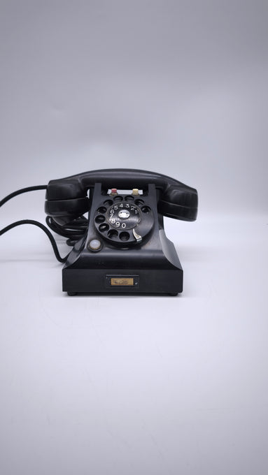 89070 Telefono vintage Fatme nero in bachelite, anni '40-'50