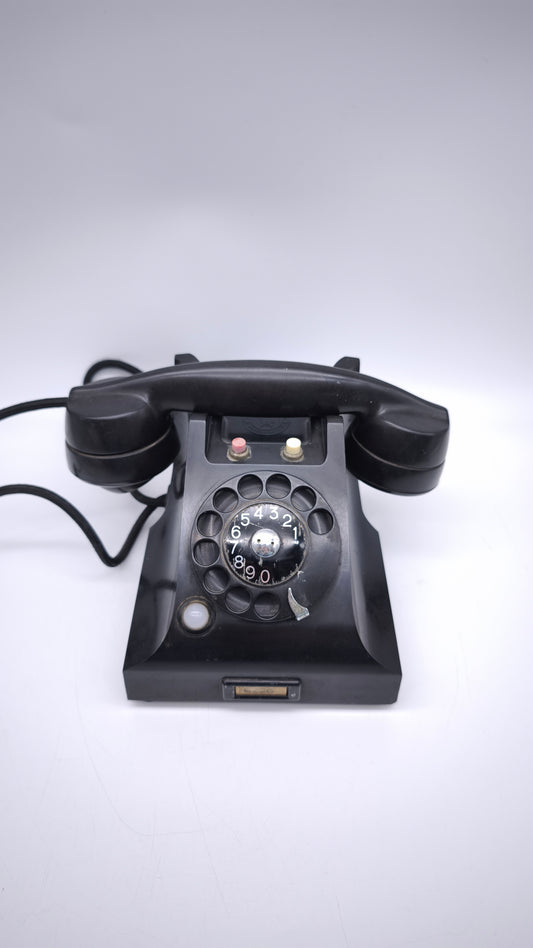 89070 Telefono vintage Fatme nero in bachelite, anni '40-'50