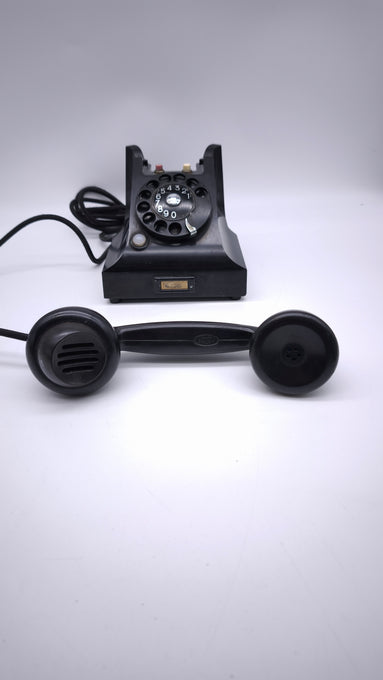 89070 Telefono vintage Fatme nero in bachelite, anni '40-'50
