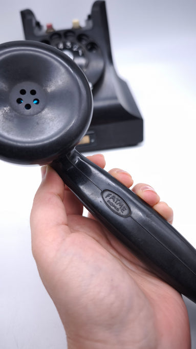 89070 Telefono vintage Fatme nero in bachelite, anni '40-'50