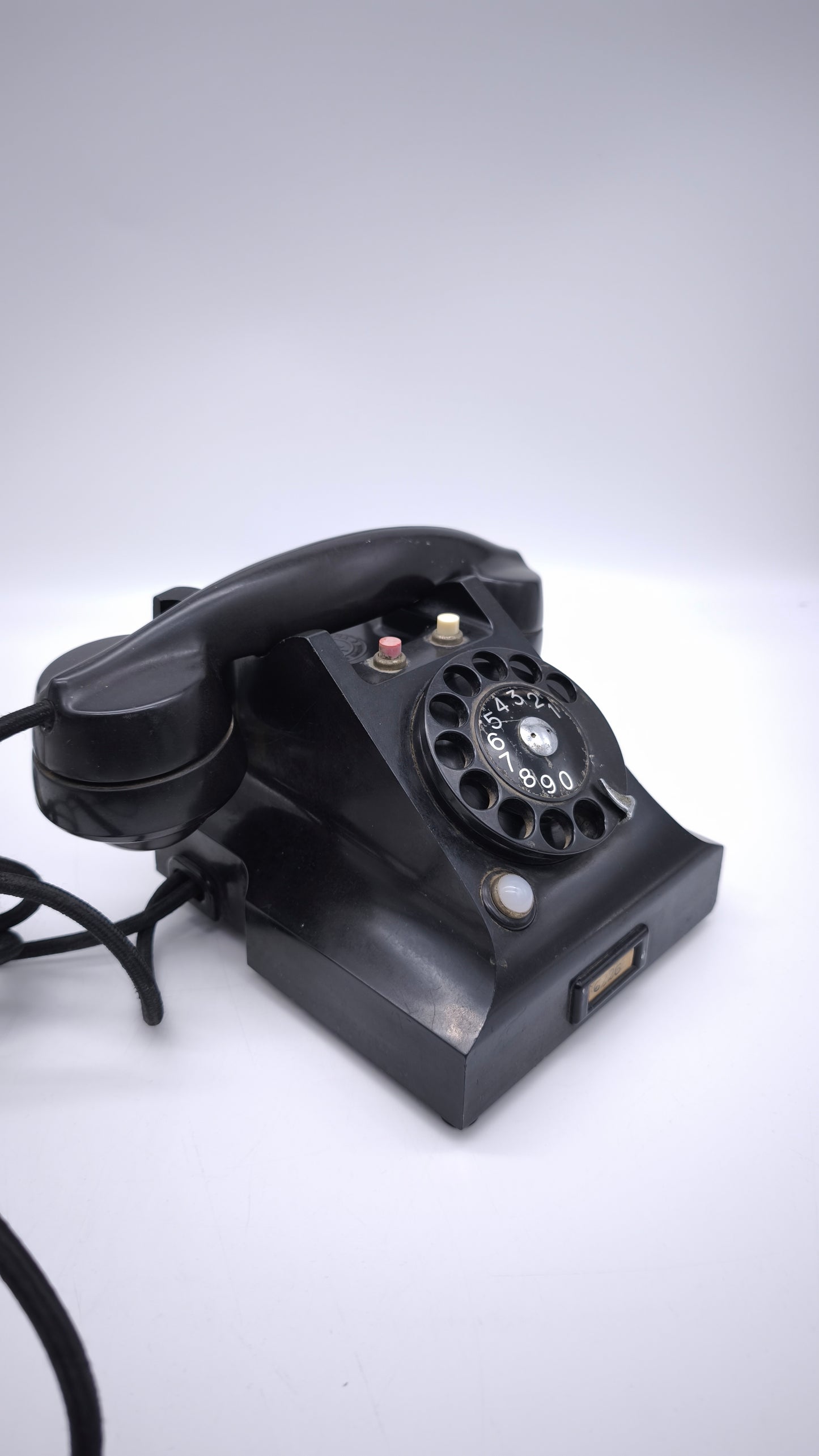 89070 Telefono vintage Fatme nero in bachelite, anni '40-'50