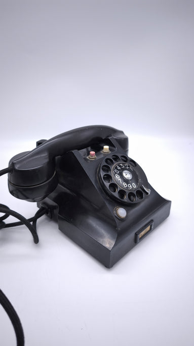 89070 Telefono vintage Fatme nero in bachelite, anni '40-'50