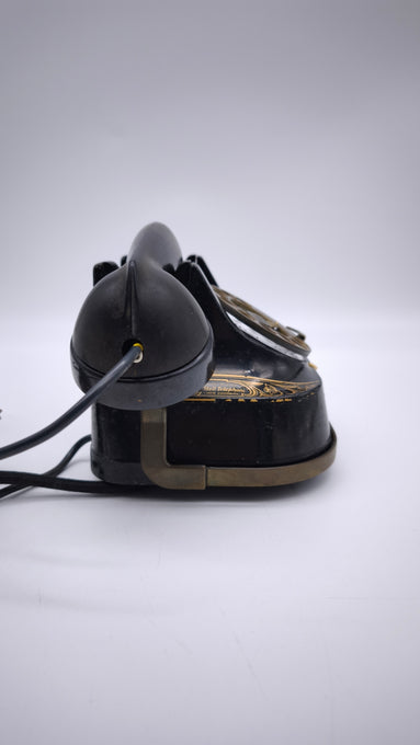 89071 Telefono vintage rotante FTR in bachelite con maniglia in ottone