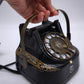 89071 Telefono vintage rotante FTR in bachelite con maniglia in ottone
