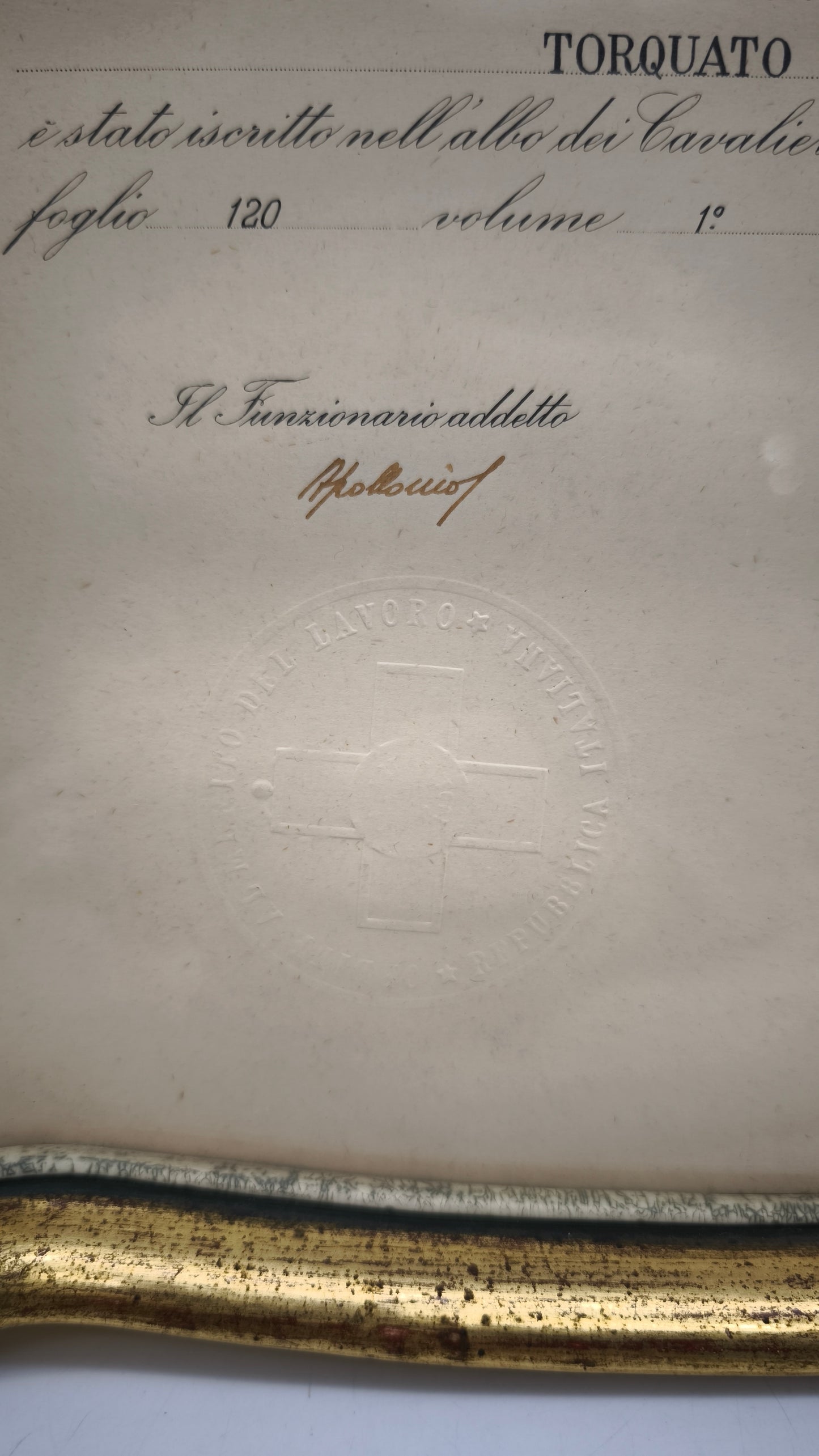 65 Decreto originale a cavaliere del lavoro, 1954