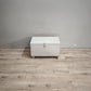 90885 Baule in ferro grigio con ruote