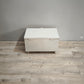 90885 Baule in ferro grigio con ruote