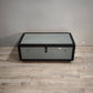 90916 Baule in legno e ferro grigio con ruote