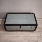 90916 Baule in legno e ferro grigio con ruote