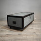 90916 Baule in legno e ferro grigio con ruote