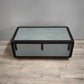 90916 Baule in legno e ferro grigio con ruote