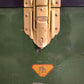 90916 Baule in legno e ferro verde con ruote
