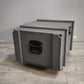 90917 Baule in legno grigio con ruote