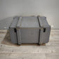 90917 Baule in legno grigio con ruote