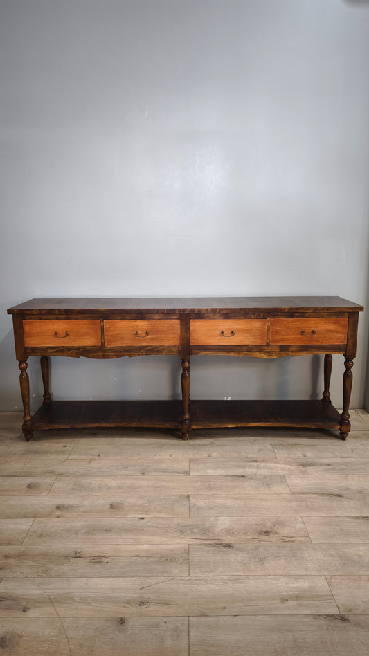 90961 Console in legno con quattro cassetti