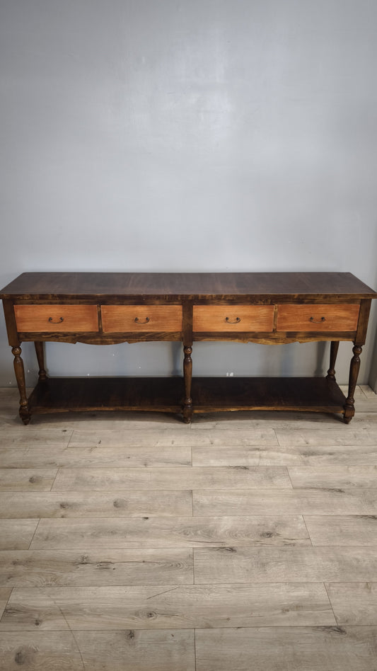 90961 Console in legno con quattro cassetti