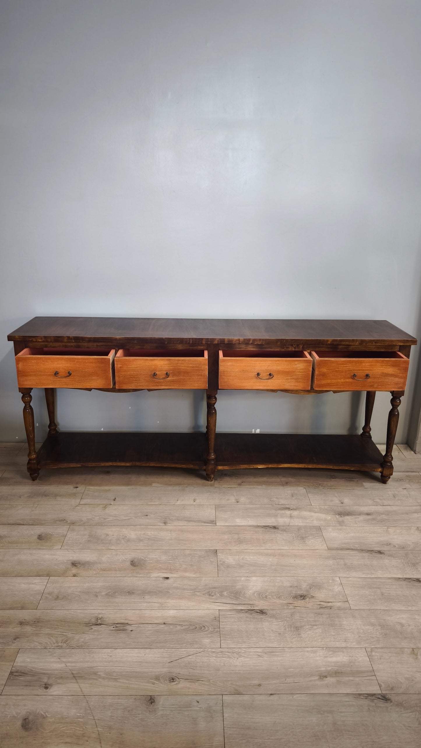 90961 Console in legno con quattro cassetti