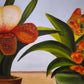 90960 Quadro dipinto su tela, vasi di fiori