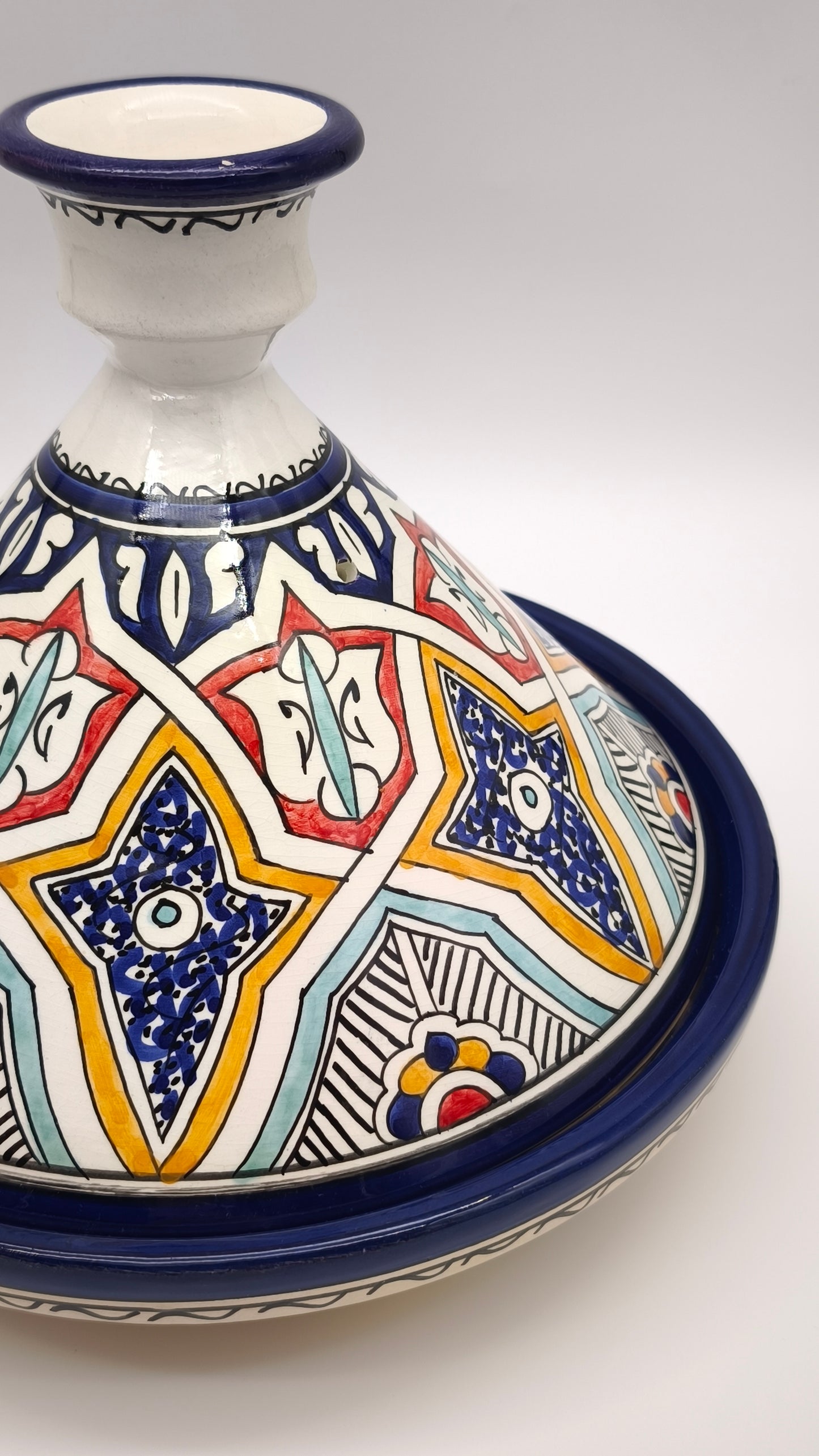 90986 Tajine in ceramica marocchina dipinta