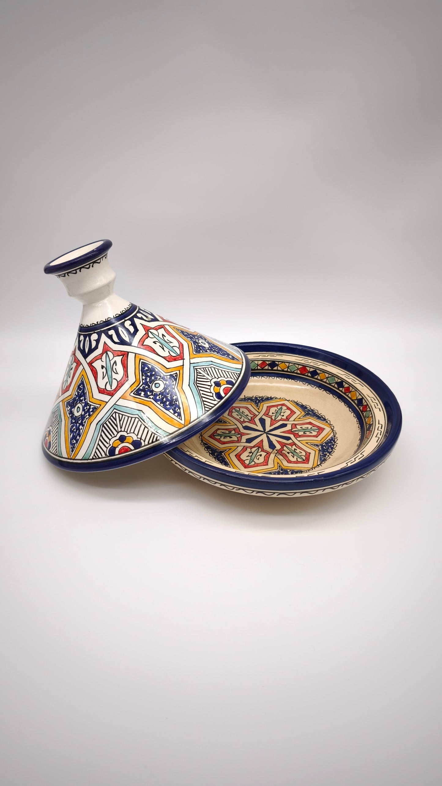 90986 Tajine in ceramica marocchina dipinta