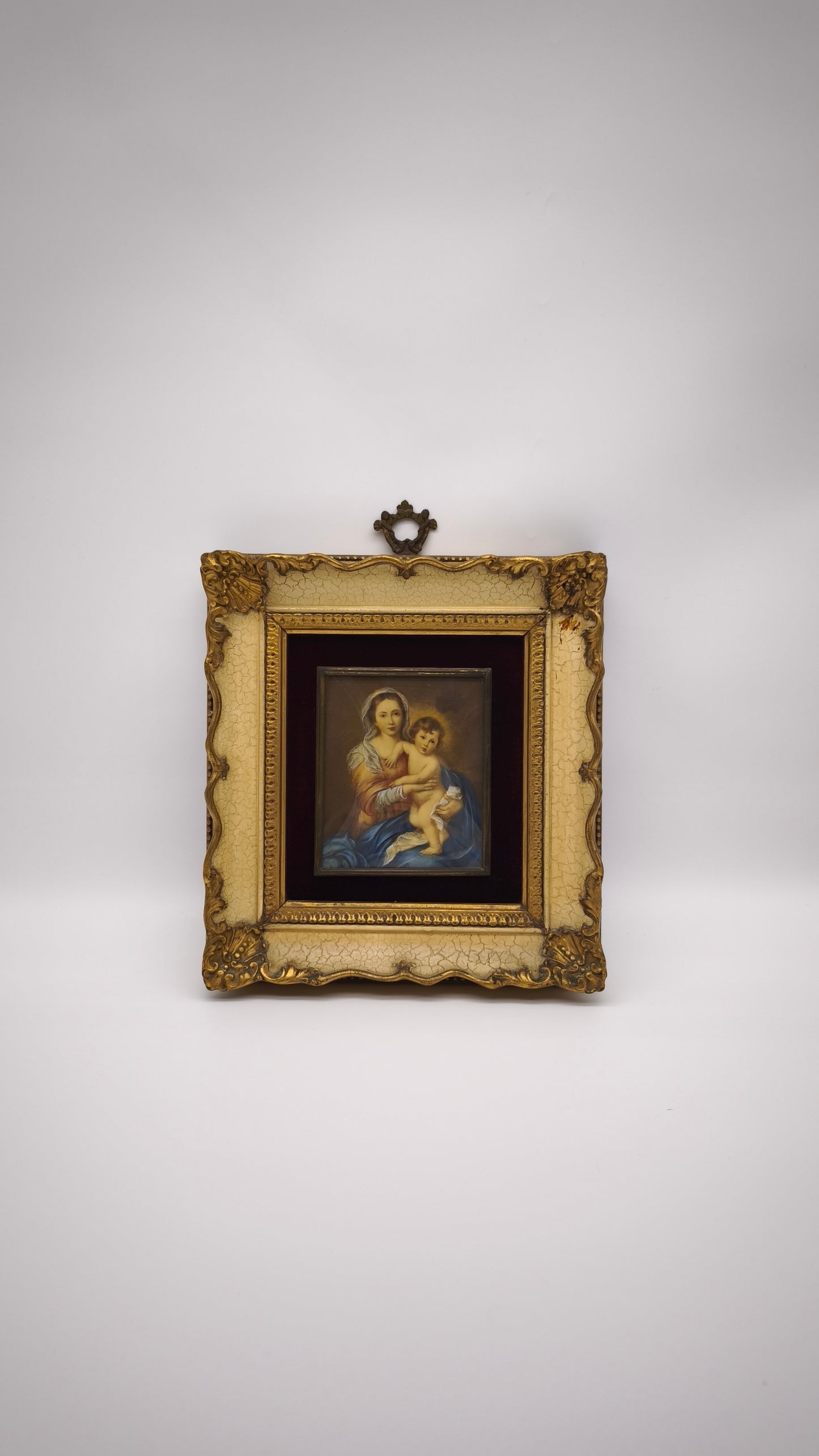 91299 Capezzale religioso Madonna con bambino