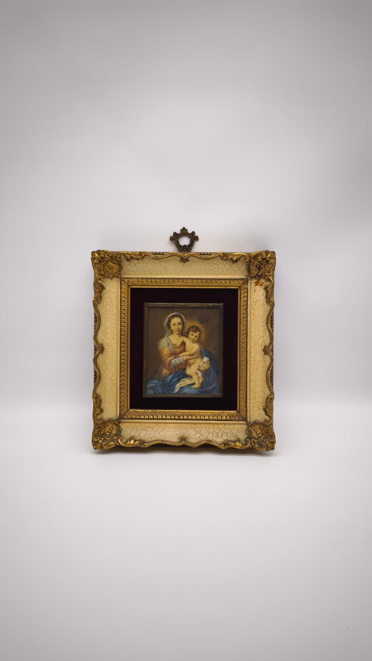 91299 Capezzale religioso Madonna con bambino