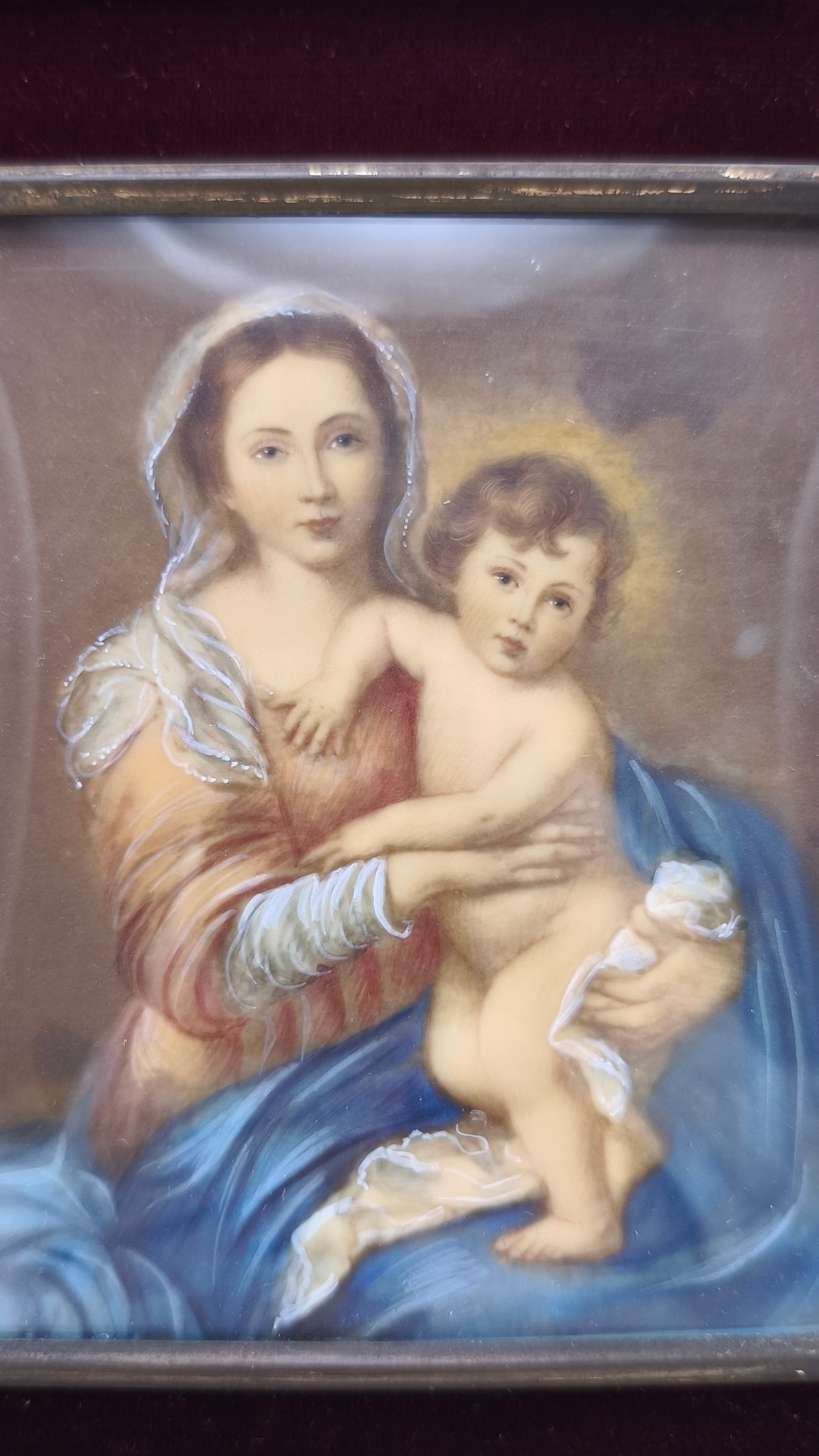 91299 Capezzale religioso Madonna con bambino