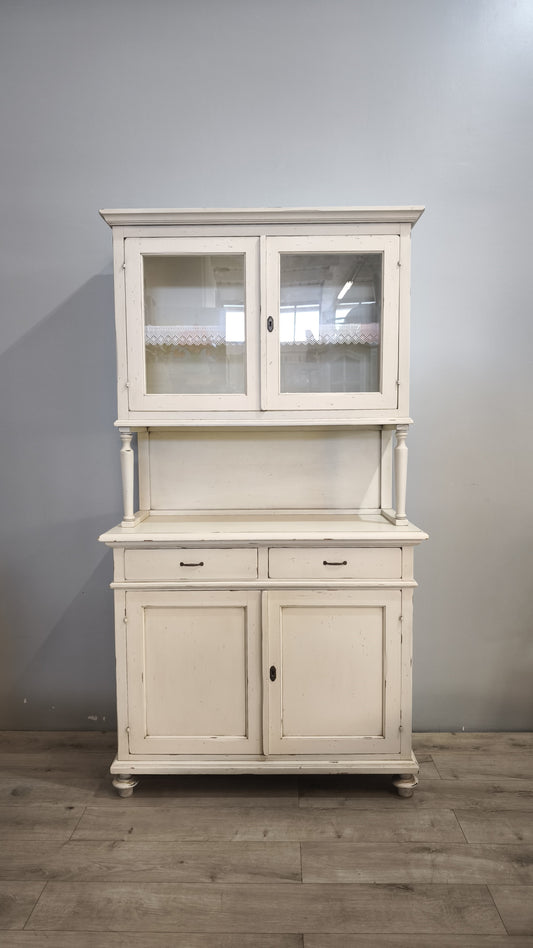 91060 Credenza in legno dipinta bianca