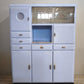 129 Credenza anni '50 celeste con piano in marmo