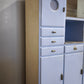 129 Credenza anni '50 celeste con piano in marmo