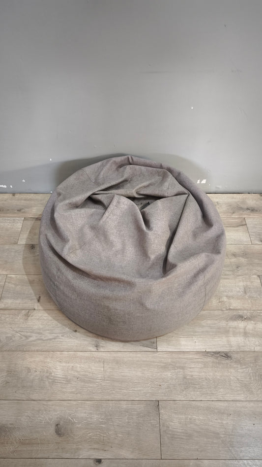 91114 Pouff a sacco in tessuto grigio