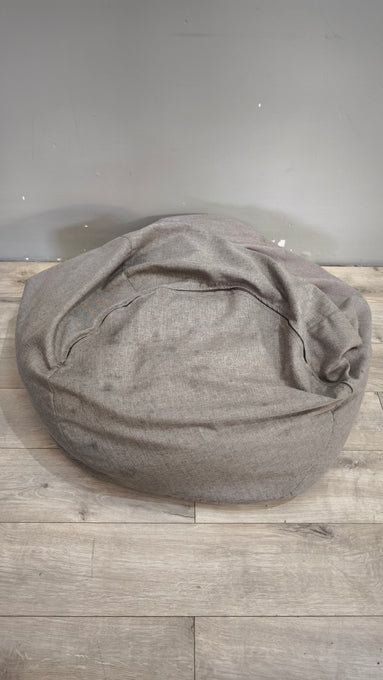 91114 Pouff a sacco in tessuto grigio