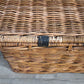 140 Cesta in vimini con chiusure in pelle