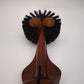 144 Spazzola leva pelucchi figurativa danese in legno, anni '50-60