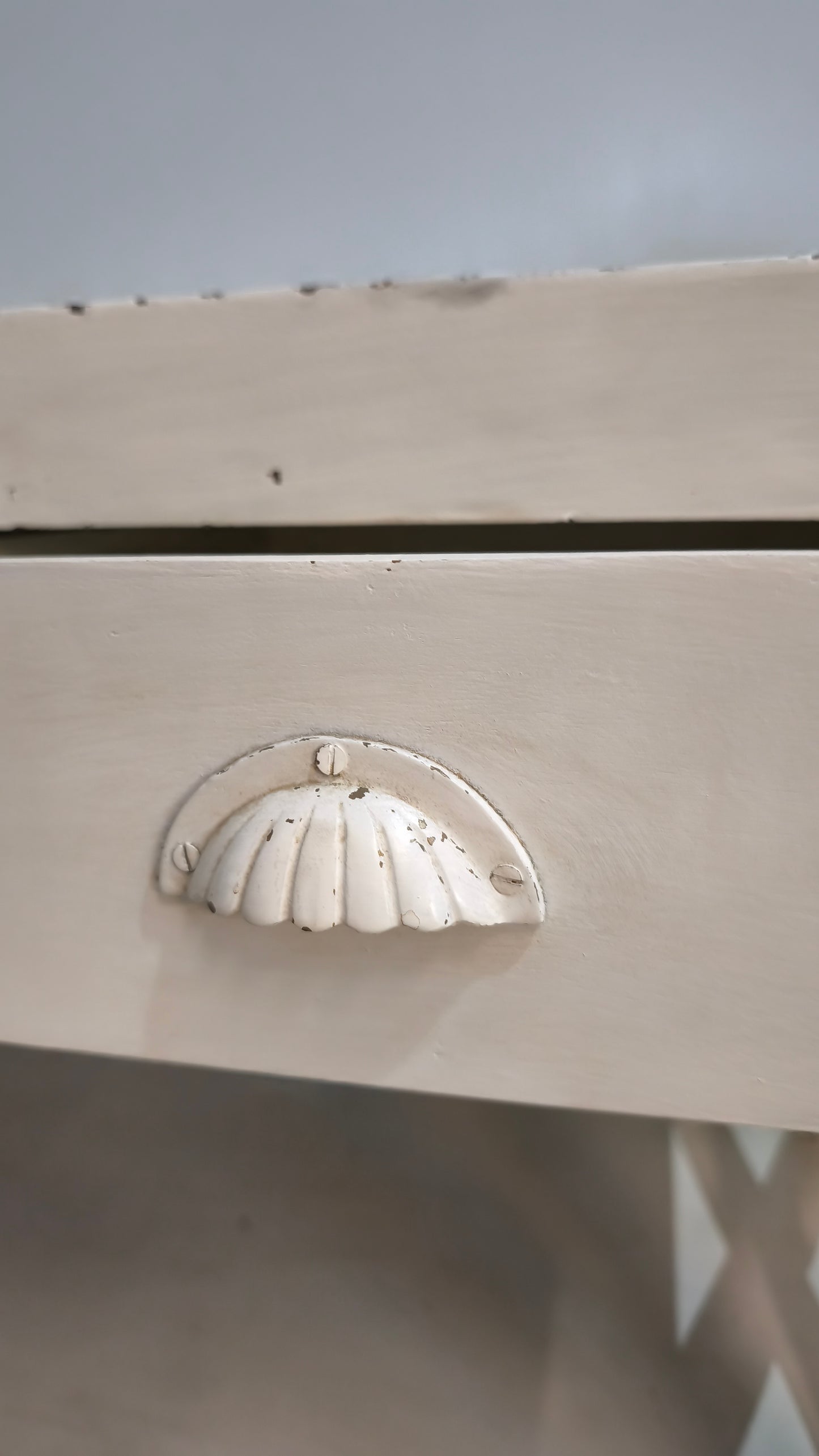 91227 Console in legno dipinta bianca