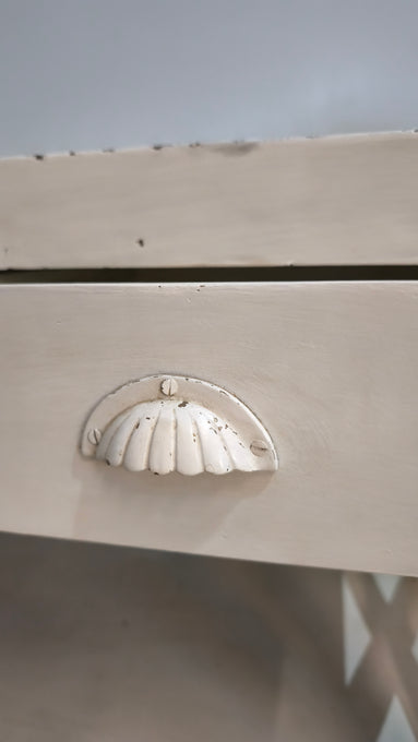 91227 Console in legno dipinta bianca