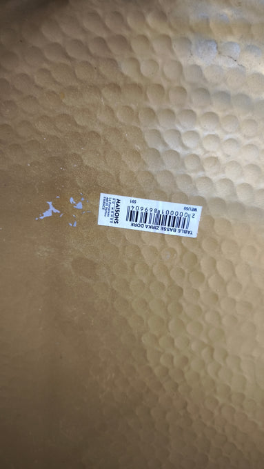 91260 Tavolo Zircadore rotondo in metallo battuto