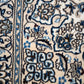 91109 Tappeto bianco e blu con decorazione floreale 215cm x 120cm
