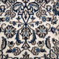 91109 Tappeto bianco e blu con decorazione floreale 215cm x 120cm