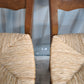 91301 Set n 4 sedie in legno e seduta in paglia