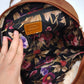 91430 Zainetto Bric's in pelle con interno in tela floreale