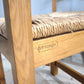 91444 Set n 4 sedie in legno con seduta in paglia Del Tongo