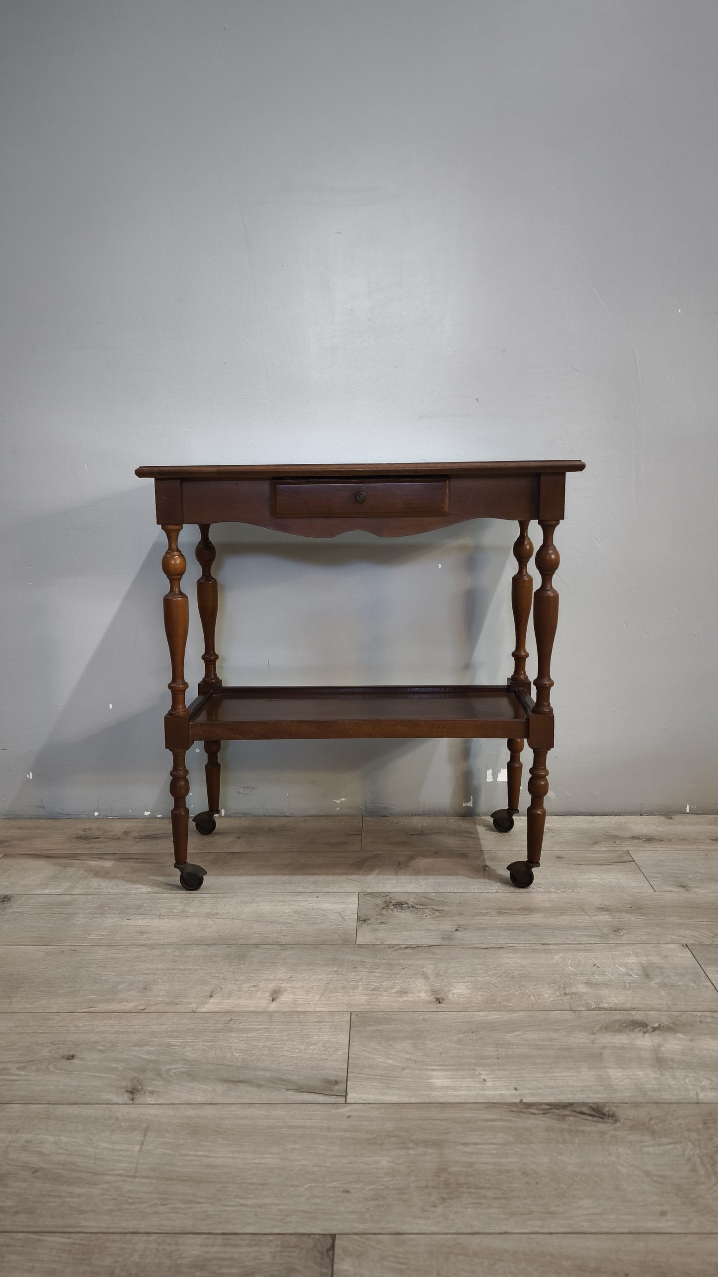 91432 Carrello in legno due ripiani