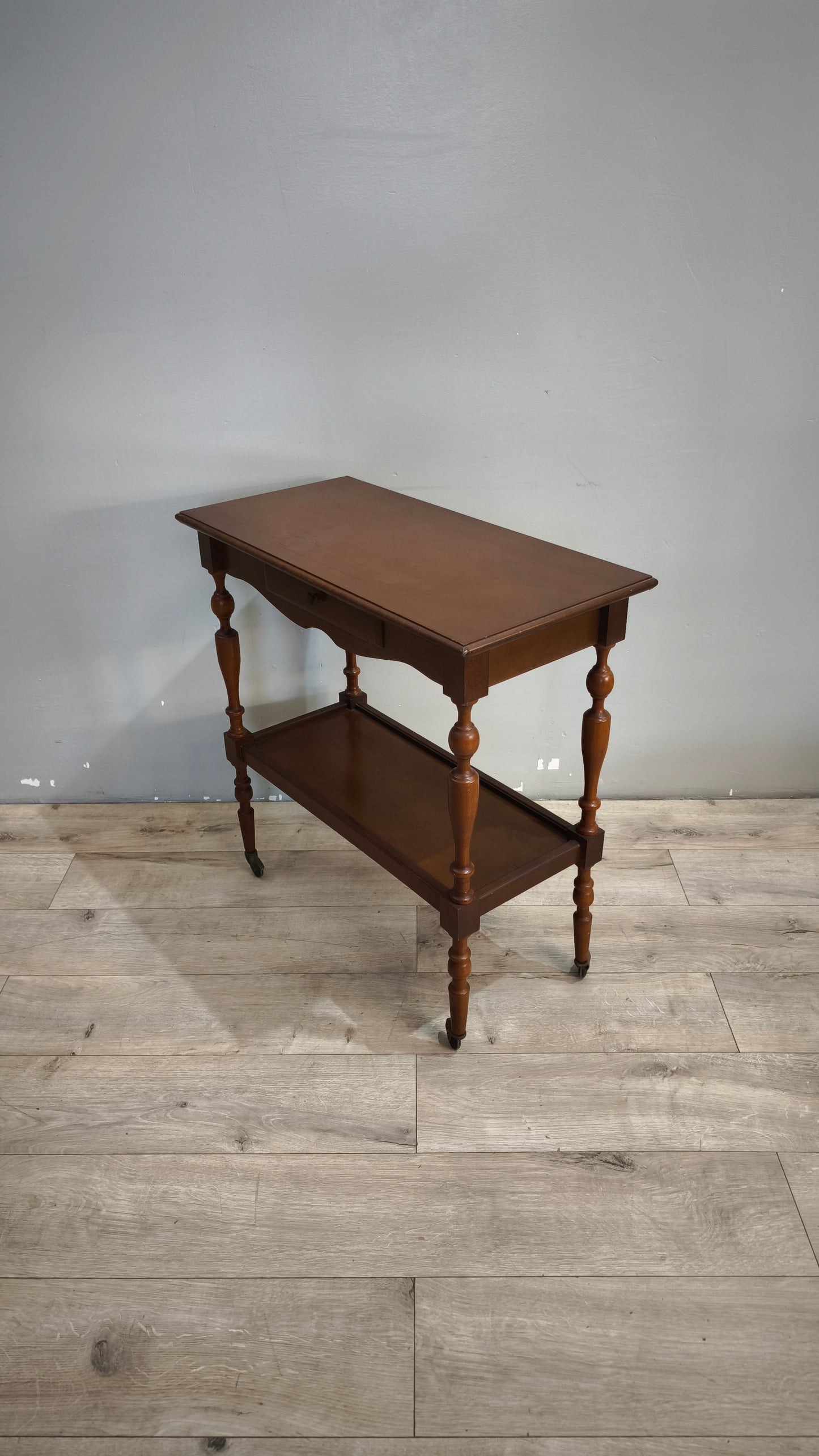 91432 Carrello in legno due ripiani