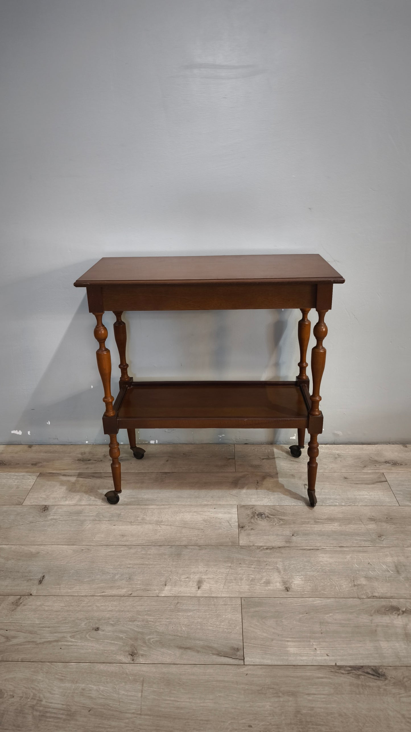 91432 Carrello in legno due ripiani