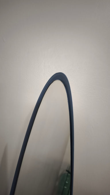 192 Specchio a unghia anni '70 azzurro