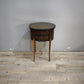 91438 Comodino in legno intarsiato con due cassetti frontali