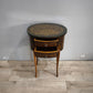 91438 Comodino in legno intarsiato con due cassetti frontali